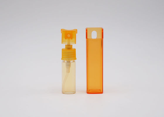 Бутылка атомизатора духов перемещения 10ml зеленого оранжевого квадрата пластиковая