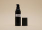 Косметическая бутылка брызг ПП пластиковая безвоздушная, черные безвоздушные бутылки насоса 15мл