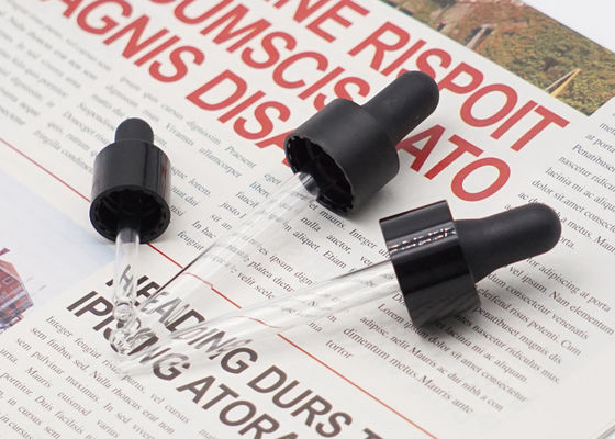 капельница 15mm 18mm 24mm черная стеклянная капает ровную пластиковую крышку из пипетки для бутылок